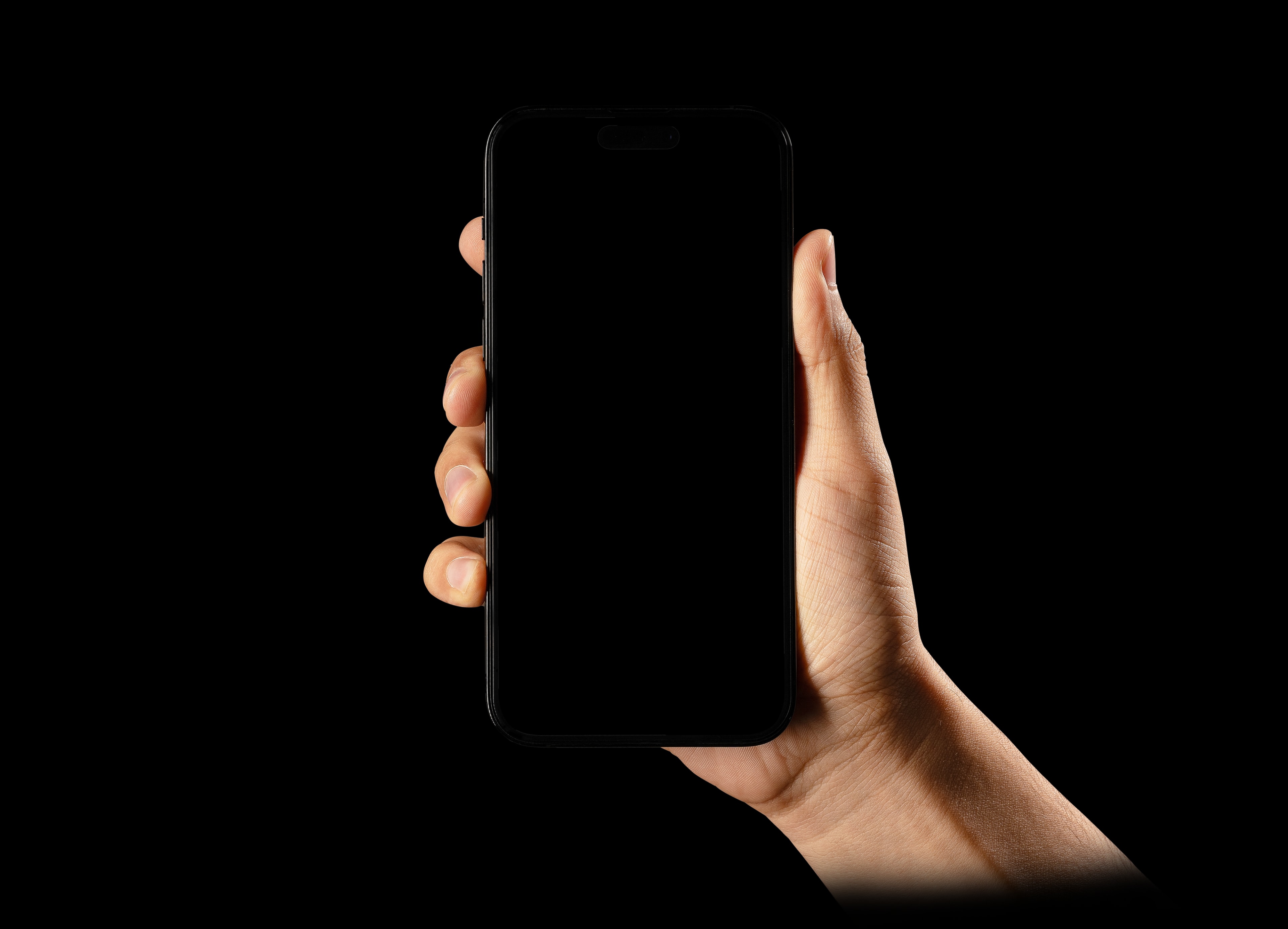 Hand holding phone